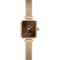 Daniel Wellington DW Montre 15.4×18.2mm Quadro Mini Evergold Amber Gold