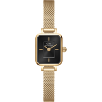 Daniel Wellington DW Montre 15.4×18.2mm Quadro Mini Evergold Onyx Gold