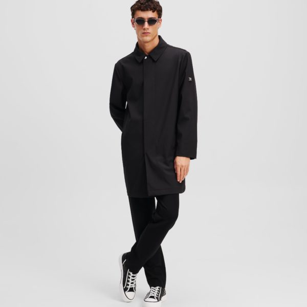 Karl Lagerfeld, Manteau Trench Zippée, Homme, Noir, Taille: X56
