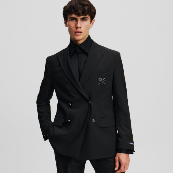 Karl Lagerfeld, Veste À Double Boutonnage K/autograph, Homme, Argent, Taille: L56