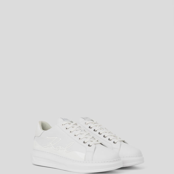 Karl Lagerfeld, Baskets Karl Signature Kapri, Homme, Blanc, Taille: L46