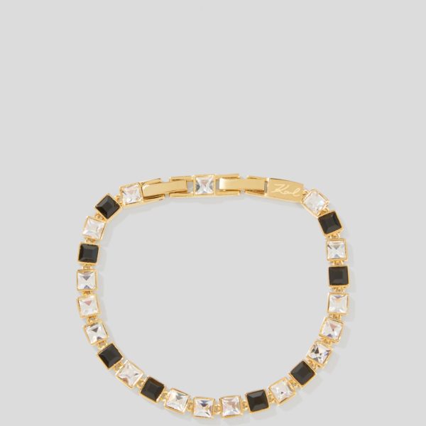 Karl Lagerfeld, Bracelet De Cristaux, Femme, Or, Taille: L00