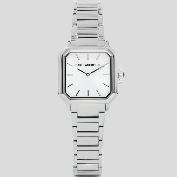 Karl Lagerfeld, Montre Carrée Avec Logo Karl, Femme, Argent, Taille: L00