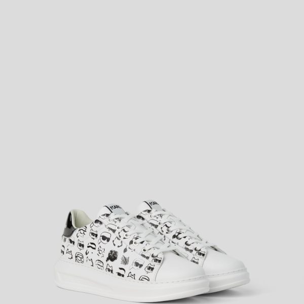 Karl Lagerfeld, Baskets Ikon Nft Kapri Graffiti, Femme, Blanc/Noir, Taille: L41