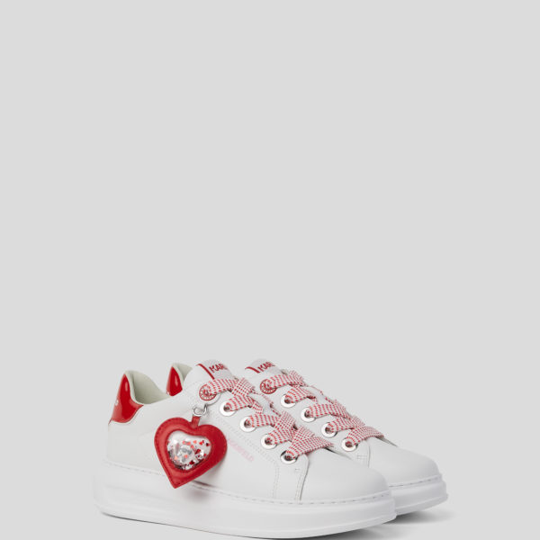 Karl Lagerfeld, Baskets Kapri Valentine Charm, Femme, Rouge/Blanc, Taille: L41