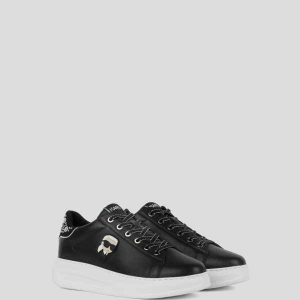 Karl Lagerfeld, Baskets À Clous Effet Miroir Ikon Nft Kapri, Femme, Noir/Argent, Taille: L41