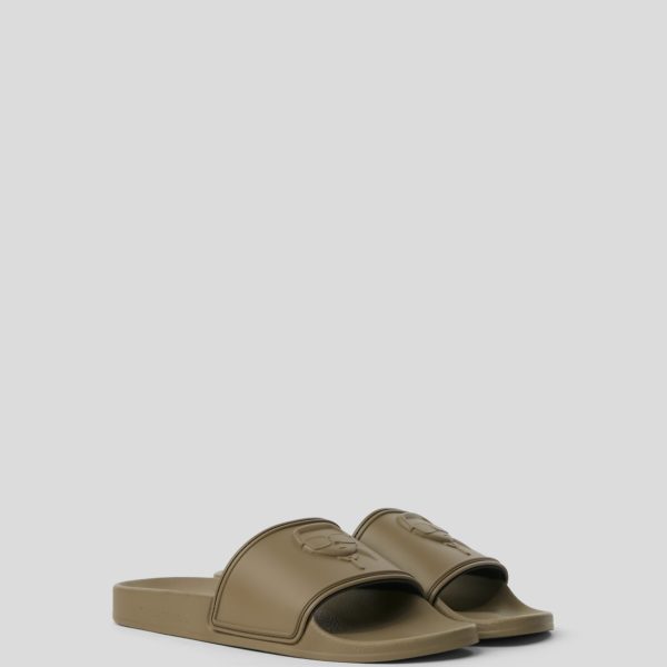 Karl Lagerfeld, Mules Ikon Nft Kondo, Homme, Kaki, Taille: L46
