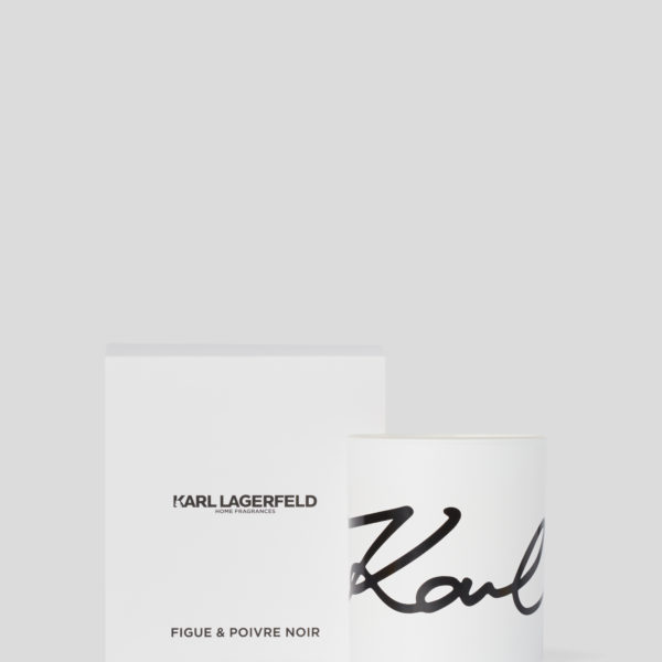 Karl Lagerfeld, Bougie Parfumée Figue Et Poivre Noir, Femme, Blanc/Noir, Taille: L00
