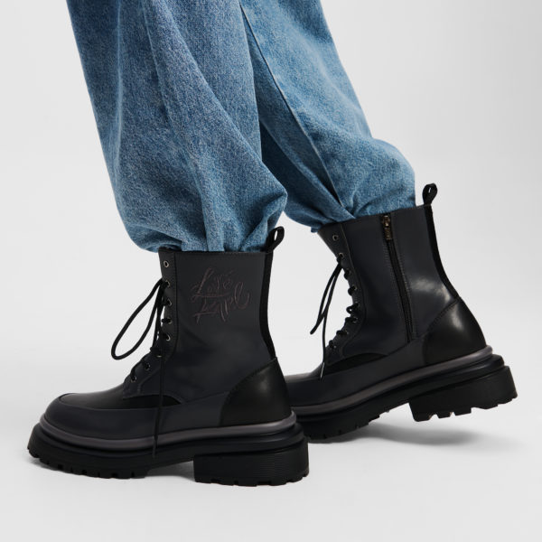 Karl Lagerfeld, Bottes Klj X Atelier Reservé Brooke, Homme, Noir/Gris, Taille: L46