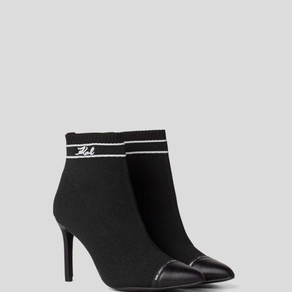 Karl Lagerfeld, Bottines Signia En Tricot Pandara, Femme, Noir, Taille: L41
