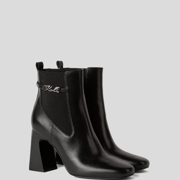 Karl Lagerfeld, Bottines Karl Signature Astra Nova Gore, Femme, Noir, Taille: L41
