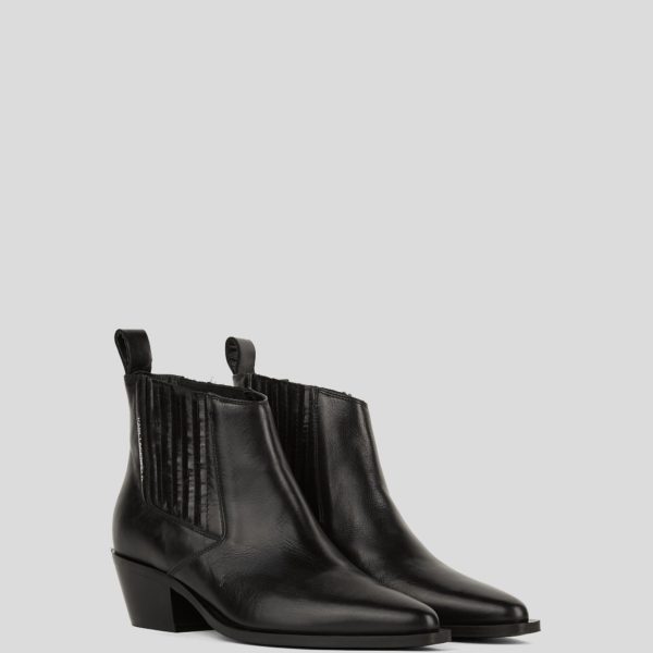Karl Lagerfeld, Bottines Kansas Gore, Femme, Noir, Taille: L41