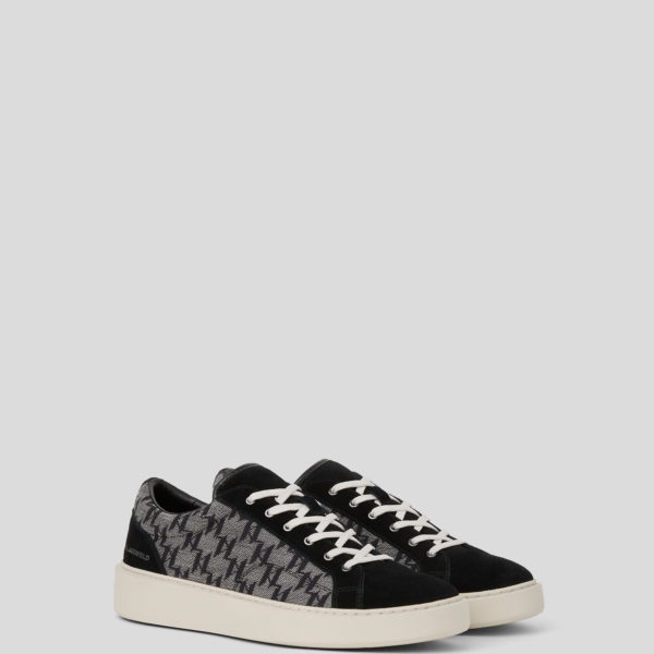 Karl Lagerfeld, Baskets Jacquard Kl Monogram Flint, Homme, Noir, Taille: L46