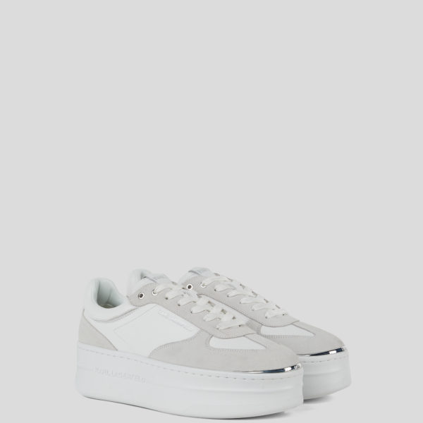 Karl Lagerfeld, Baskets À Surpiqûres Kobo, Femme, Blanc, Taille: L41