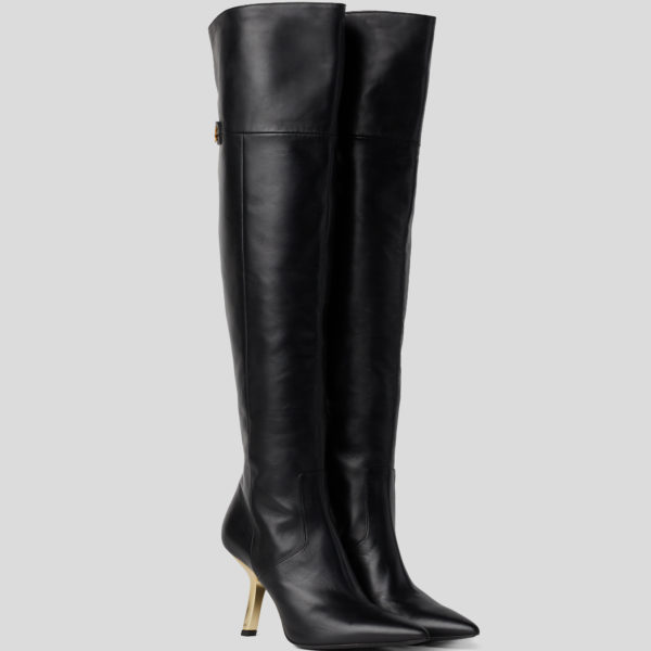 Karl Lagerfeld, Bottes À Talons Pyramidaux Karl Studio, Femme, Noir, Taille: L41