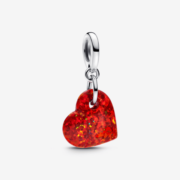 Bracelet Composé Cœur Rouge Opalescent – Pandora