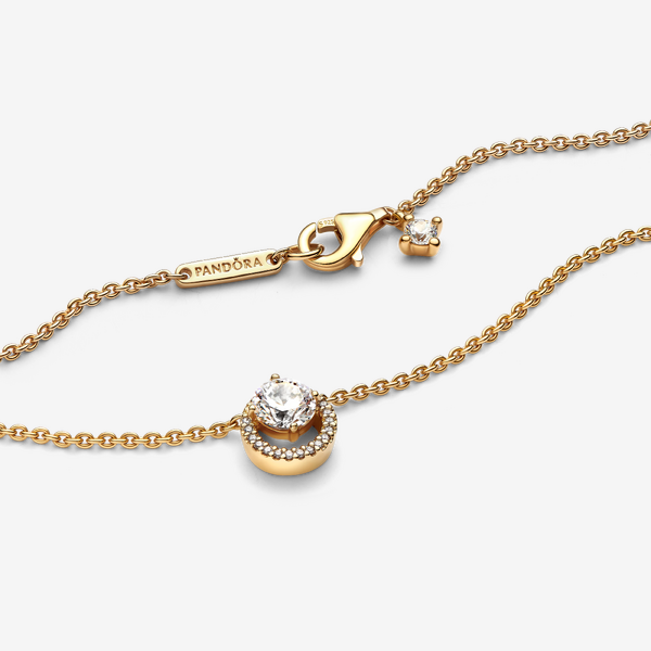 Collier Pendentif Halo Rond Scintillant – Pandora