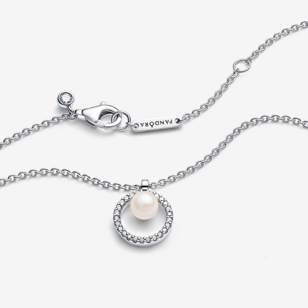 Collier Perle de Culture d’Eau Douce Traitée & Pavé – Pandora