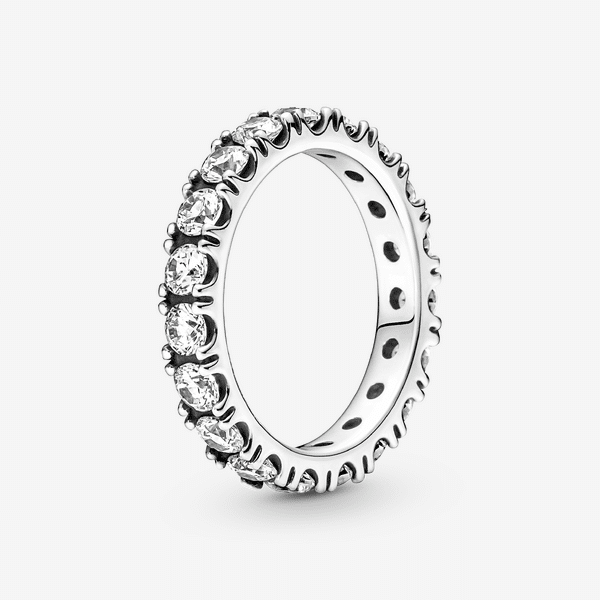 Ensemble de Bagues Halo et Éternité Scintillant – Pandora