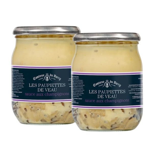 Lot de 2 paupiettes de veau, sauce aux champignons-Comtesse du Barry