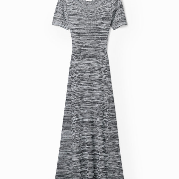 Robe longue côtelée marbrée – Desigual
