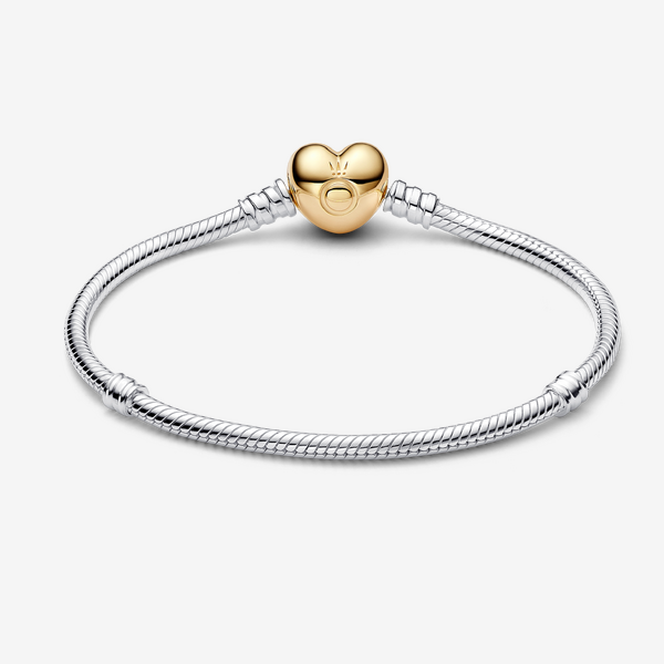 Bracelet Maille Serpent Fermoir Cœur Pandora Moments – Pandora