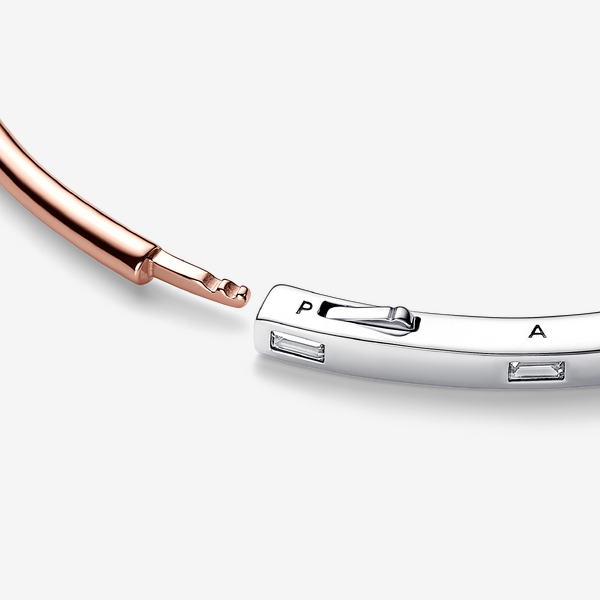 Jonc I-D Bimatière et Pierres Pandora Signature – Pandora