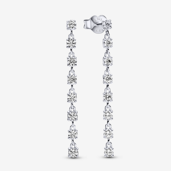 Parure Bague Chevauchement & Pendants d’Oreilles Pierres Scintillantes – Pandora