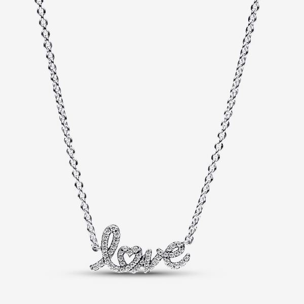 Parure Collier Love et Clous d’Oreilles Cœur Ouvert – Pandora