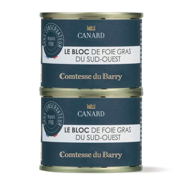 Lot de 2 blocs de foie gras de canard du Sud-Ouest 65g-Comtesse du Barry