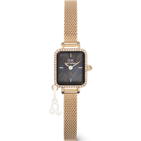 Daniel Wellington DW Montre 15.4×18.2mm Quadro Mini Crystal Zodiac Evergold Gold