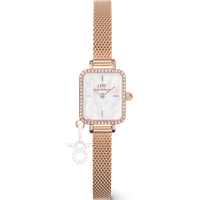 Daniel Wellington DW Montre 15.4×18.2mm Quadro Mini Crystal Zodiac Melrose Rose Gold