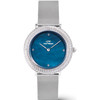 Daniel Wellington DW Montre 32mm Crystalline Bezel Sterling Blue Silver