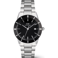 Daniel Wellington DW Montre 40mm Iconic Paradigma Link Black Enamel Silver