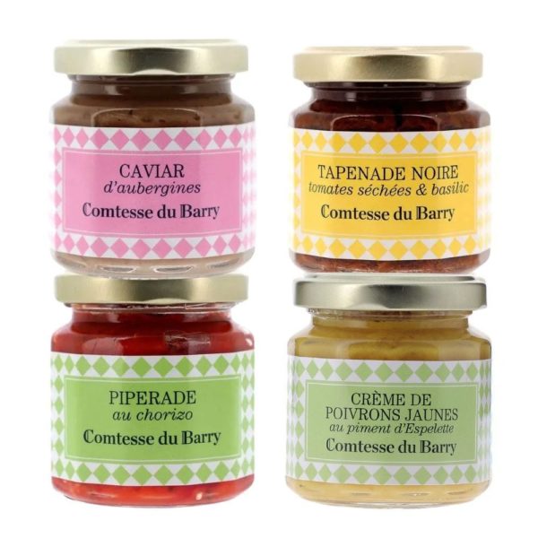 Assortiment de tartinables – 4 spécialités 100g-Comtesse du Barry