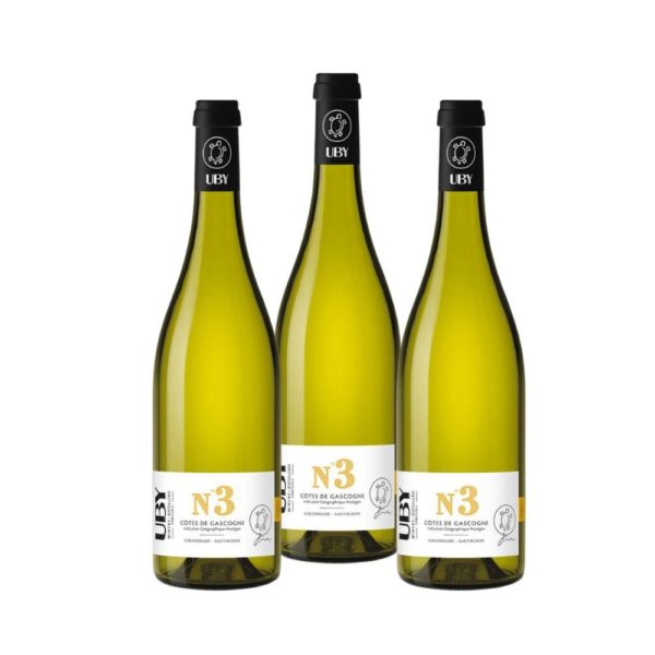 Lot de 3 bouteilles de UBY N°3 75cl-Comtesse du Barry