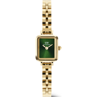 Daniel Wellington DW Montre 15.4X18.2mm Quadro Mini Arch 3-link Emerald Sunray Gold