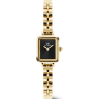 Daniel Wellington DW Montre 15.4X18.2mm Quadro Mini Arch 3-link Onyx Sunray Gold