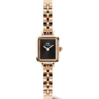 Daniel Wellington DW Montre 15.4X18.2mm Quadro Mini Arch 3-link Onyx Sunray Rose Gold
