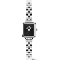 Daniel Wellington DW Montre 15.4X18.2mm Quadro Mini Arch 3-link Onyx Sunray Silver