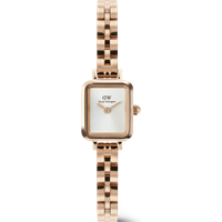 Daniel Wellington DW Montre 15.4X18.2mm Quadro Mini Arch 3-link White Sunray Rose Gold