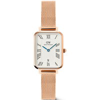 Daniel Wellington DW Montre 20x26mm Quadro Melrose Roman Numerals Date Rose Gold