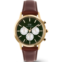 Daniel Wellington DW Montre 42mm Iconic Chronograph St Mawes Emerald Panda Gold