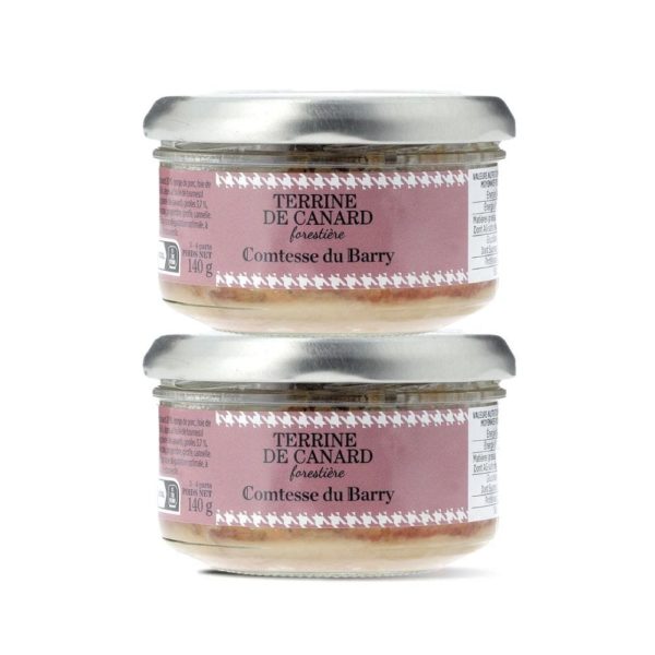 Lot de 2 terrine de canard forestière 140g-Comtesse du Barry