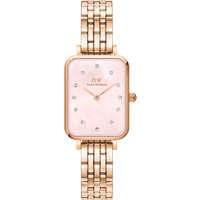 Daniel Wellington DW Montre 20x26mm Quadro Lumine 5-Link Melrose Pink MoP Rose Gold