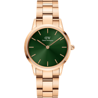 Daniel Wellington DW Montre 28mm Iconic Link Emerald Green Rose Gold