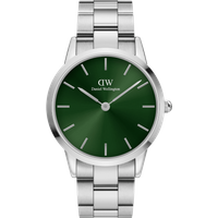 Daniel Wellington DW Montre 40mm MIC Iconic Link Emerald Silver