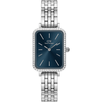 Daniel Wellington DW Montre 20x26mm Quadro Lumine Bezel 5-Link Arctic Silver