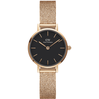 Daniel Wellington DW Montre 24mm Petite Pressed Melrose Black Rose Gold