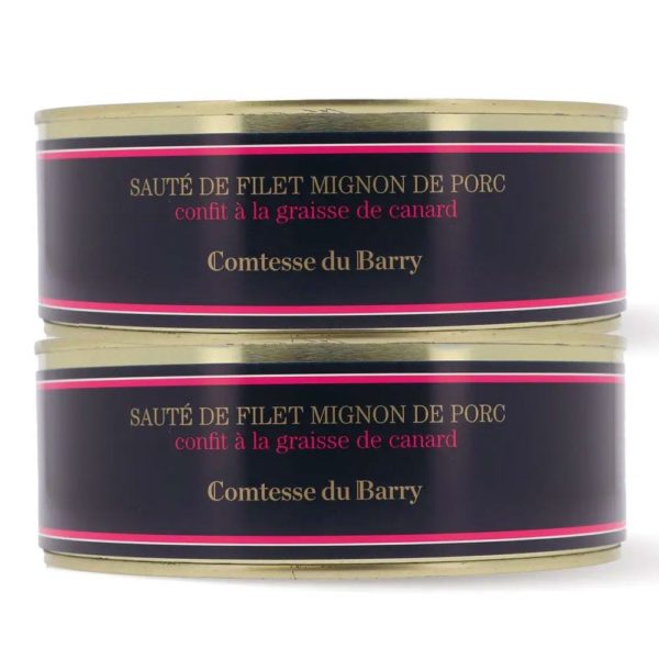 Lot de 2 Filet mignon de porc en médaillon confit à la graisse de canard-Comtesse du Barry